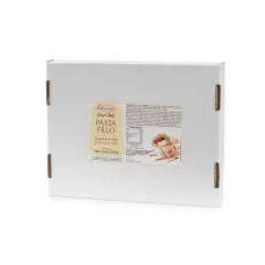 Sfoglie di pasta fillo, un formaggio a pasta filata pronto per essere cucinato, ideale per ricette dolci e salate.
